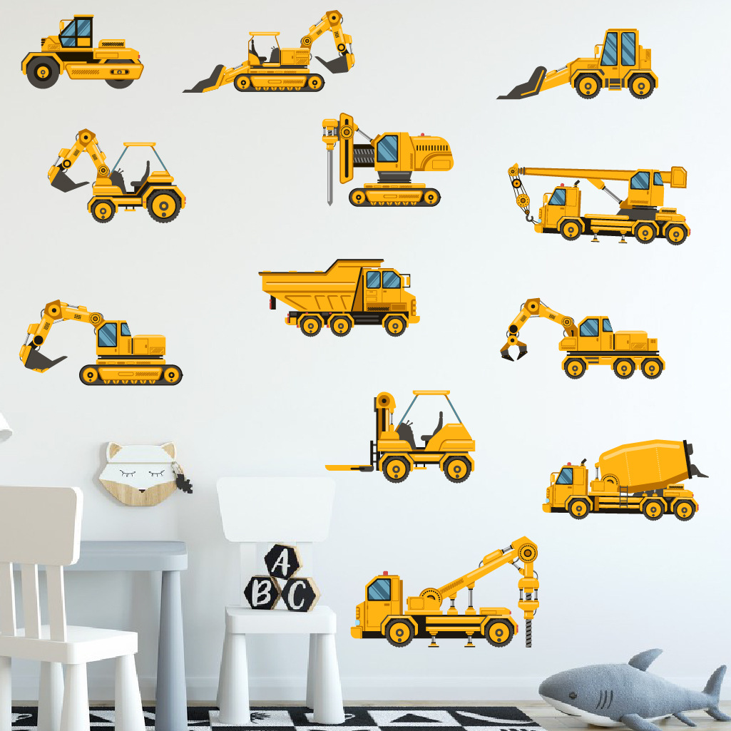 Kids Education Quotes - Escavadeira dos desenhos animados engenharia carro