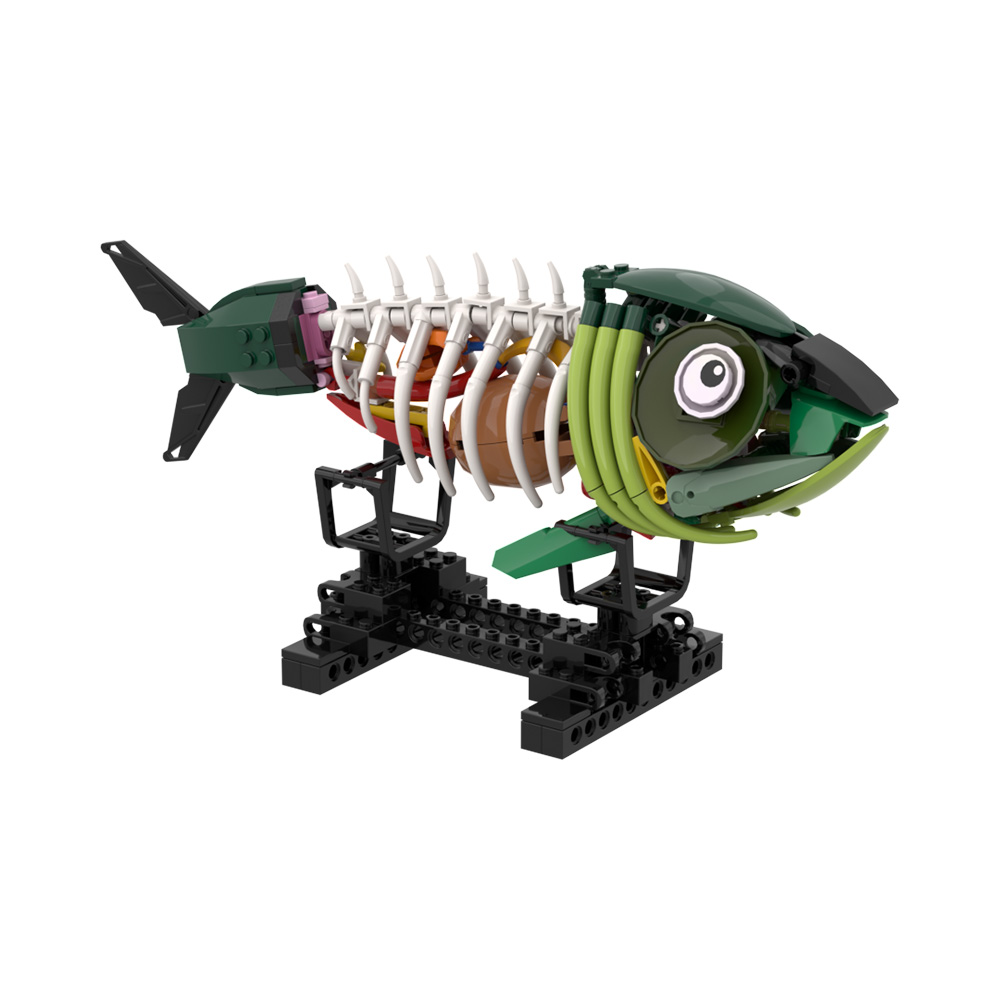 Kids Education Design - Blocos de Montar Modelo Peixe Zumbi