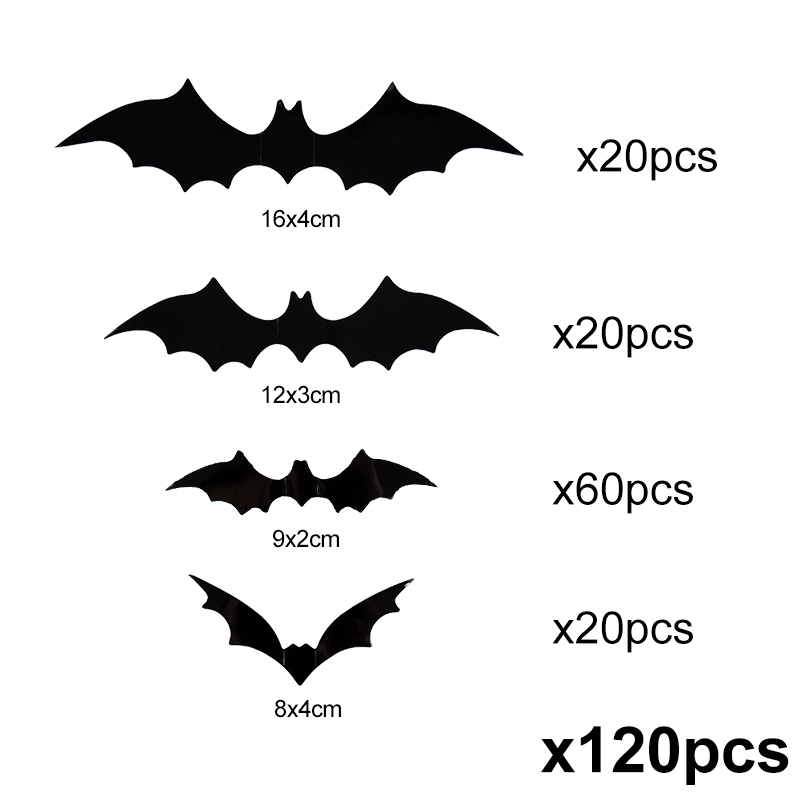 12-120 pçs 3d morcego preto ad - Kids Education Quotes avaliação e preço